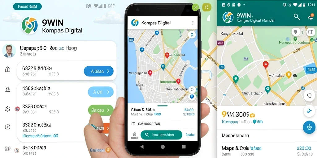 Tampilan antarmuka aplikasi Kompas Digital 9WIN yang intuitif dan responsif.