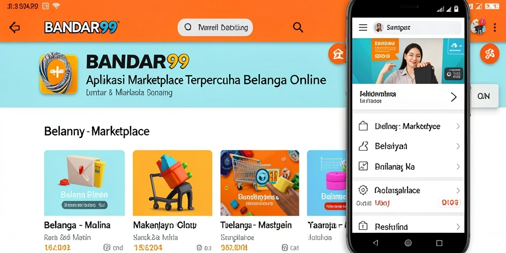 Tampilan antarmuka BANDAR99 yang memudahkan navigasi marketplace.