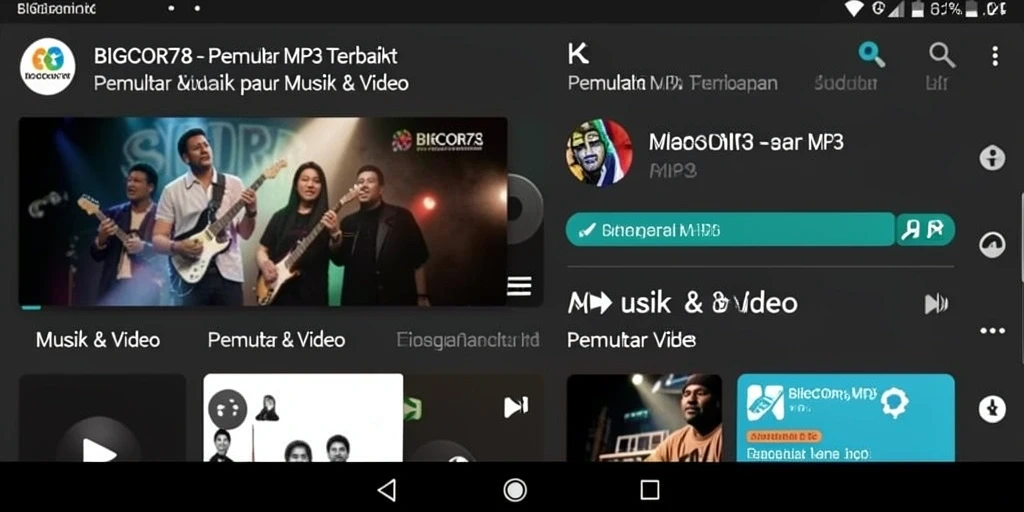 Antarmuka pengguna aplikasi BIGCOR78 yang modern dan fungsional.