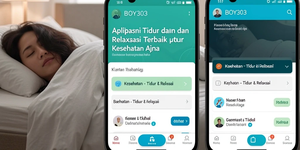 Antarmuka BOY303 yang simple dan menenangkan untuk Tidur & Relaksasi.