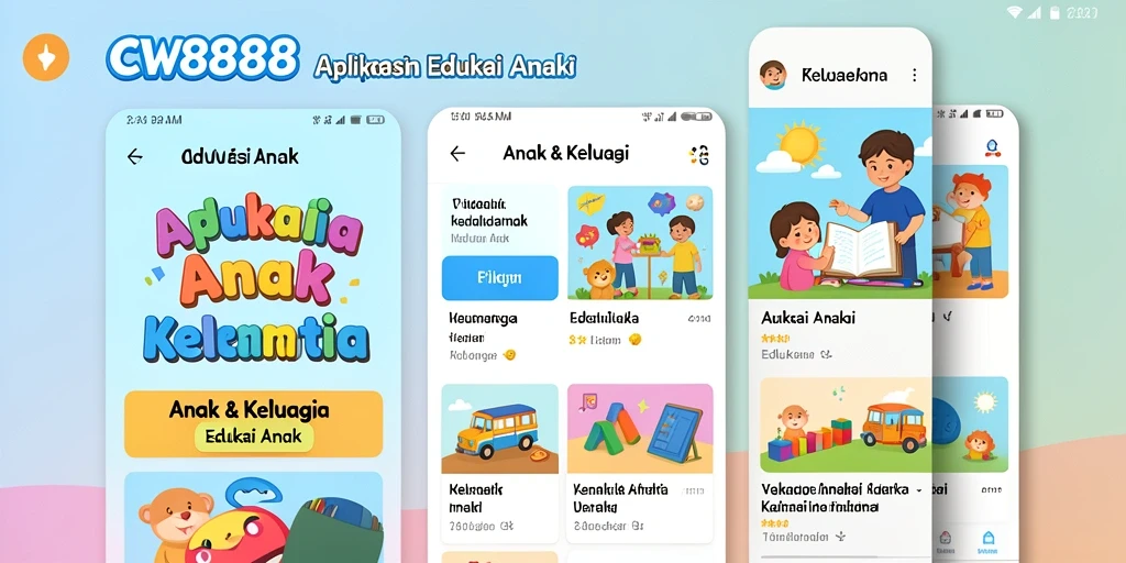 Tampilan antarmuka edukatif dan menyenangkan dari CW8888.