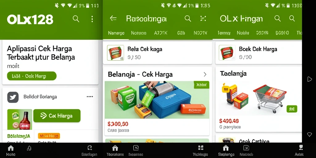 Tampilan antarmuka OLX128 untuk cek harga yang efisien.