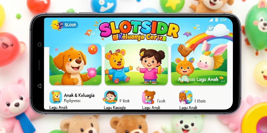 Antarmuka pengguna SLOTSIDR yang ceria dan ramah anak.